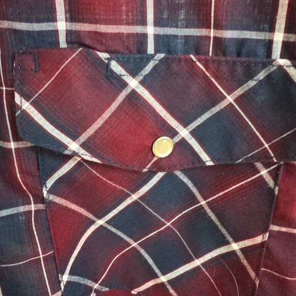 Wrangler Vintage Men’s Snap Front Western Plaid Shirt XL - Picture 4 of 7